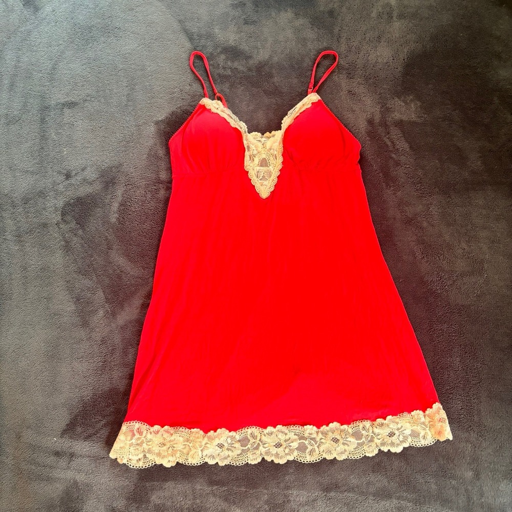Y2K Victorias Secret Lace Babydoll Chemise Slip Dress Cami Large Coquette
